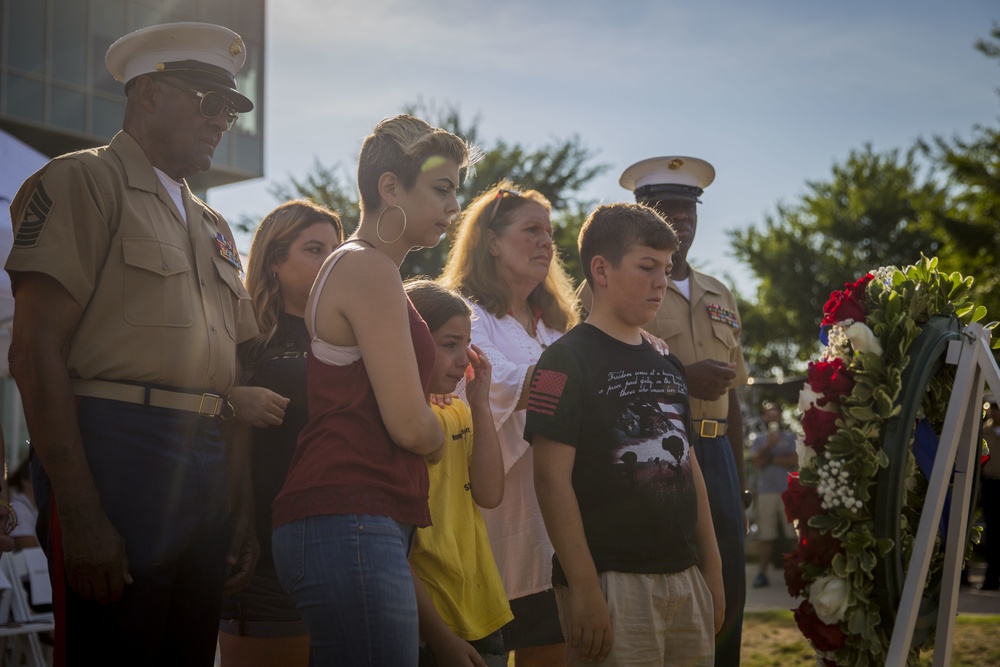 Wreath laying ceremony in honor of Staff Sgt. Thomas J. Dudley