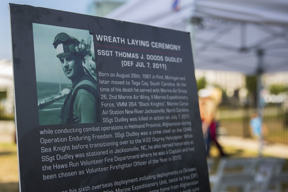 Wreath laying ceremony in honor of Staff Sgt. Thomas J. Dudley