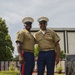 Retired U.S. Marine Corps Sgt. Maj. John Canley visits the Traveling Vietnam Memorial Wall