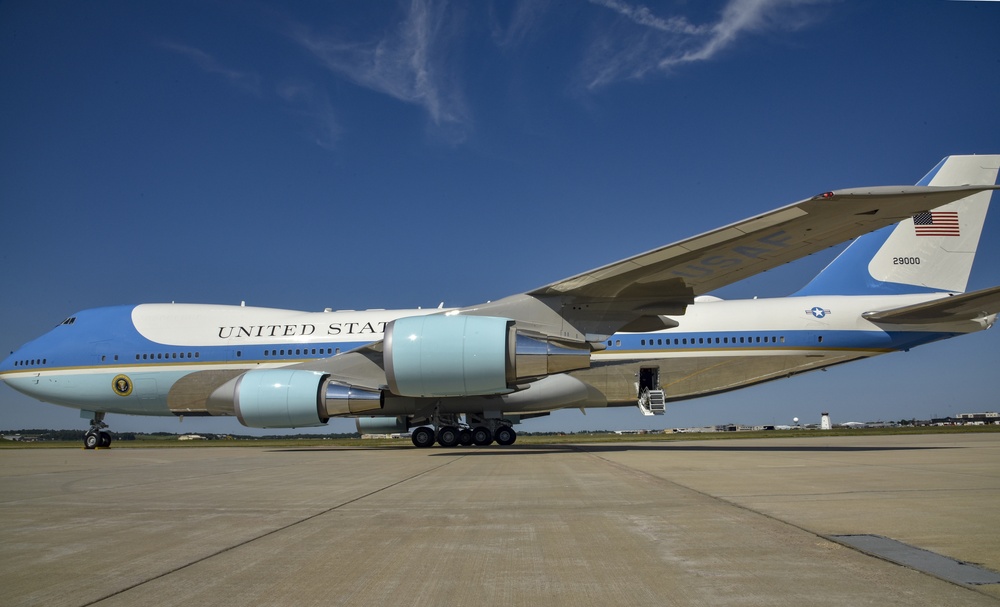 President Donald J. Trump Lands at Joe Foss Field