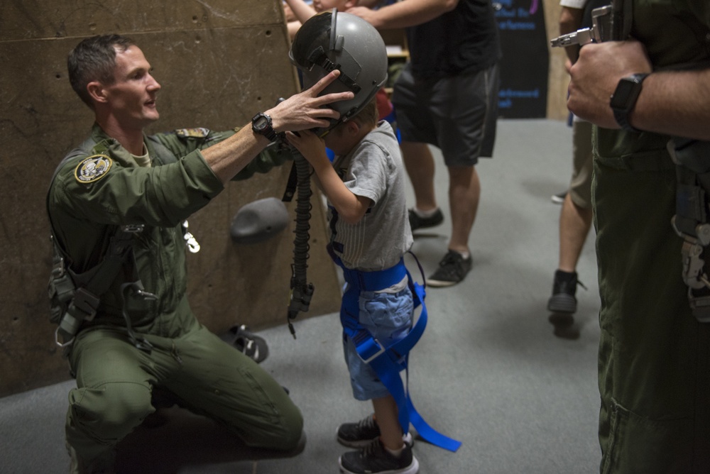 A-10 Pilots Climb with Courageous Kids