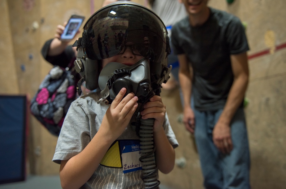A-10 Pilots Climb with Courageous Kids