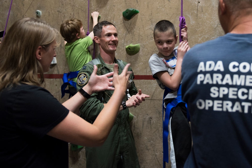 A-10 Pilots Climb with Courageous Kids