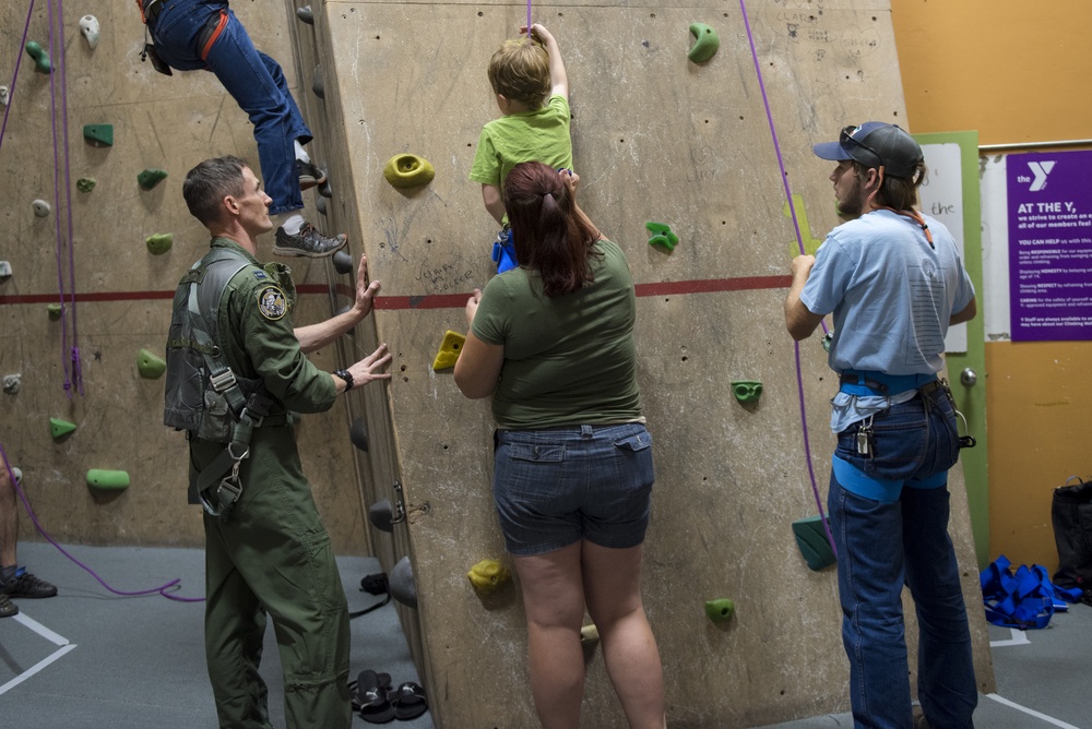 A-10 Pilots Climb with Courageous Kids