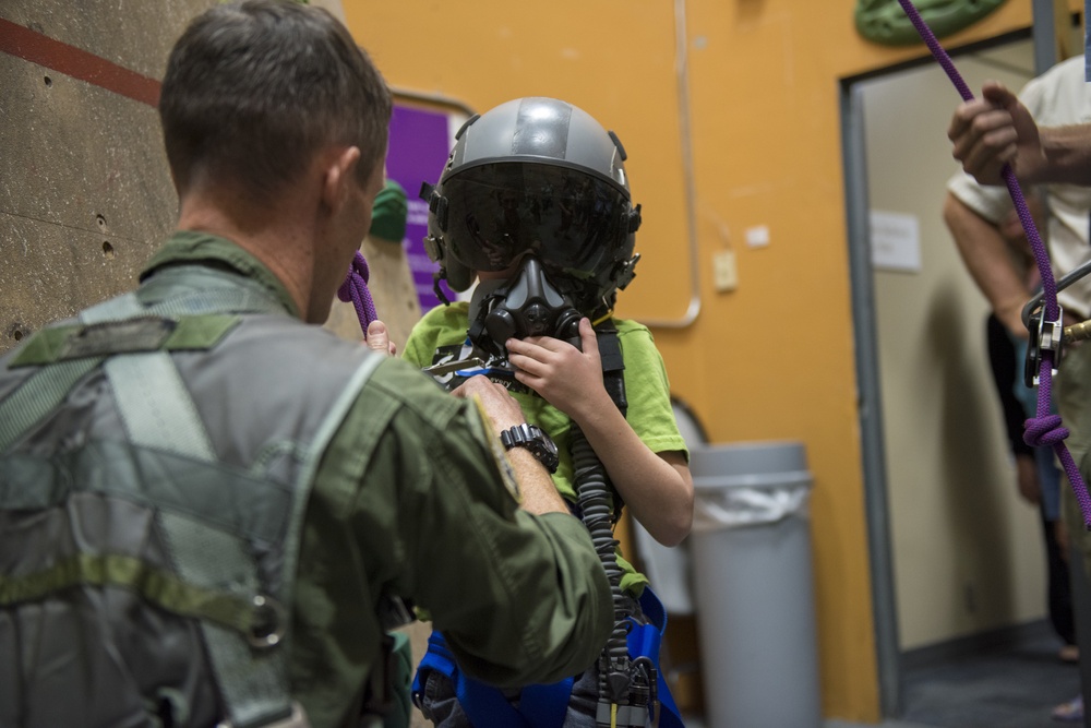 A-10 Pilots Climb with Courageous Kids