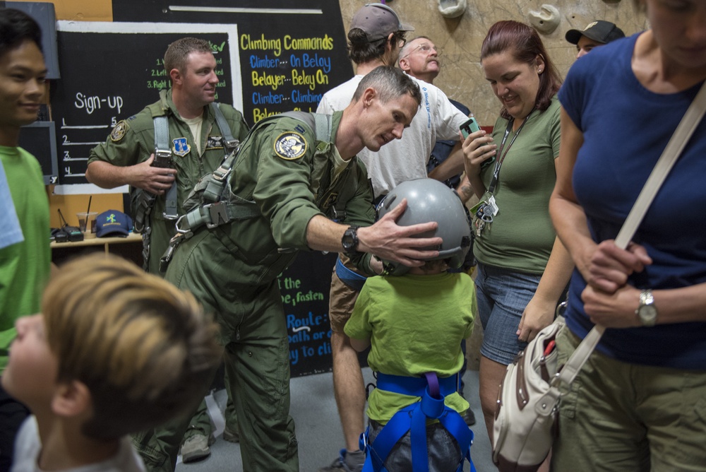 A-10 Pilots Climb with Courageous Kids