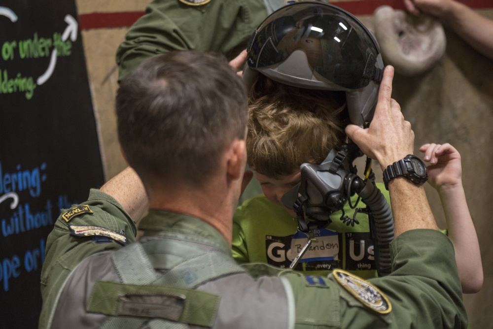 A-10 Pilots Climb with Courageous Kids