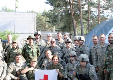 Medical professionals from U.S. and Croatia train together during Exercise Saber Strike 17