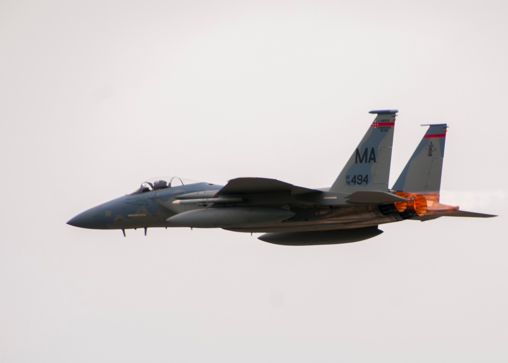 104th Fighter Wing Performs Flyover For New England Patriots Home Opener