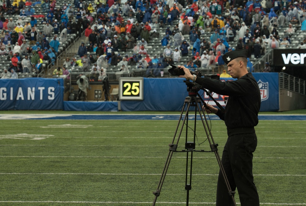 NFL opening day halftime show in New York with the Navy Band Sea Chanters chorus