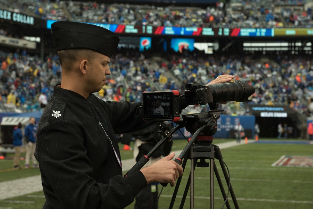 NFL opening day halftime show in New York with the Navy Band Sea Chanters chorus