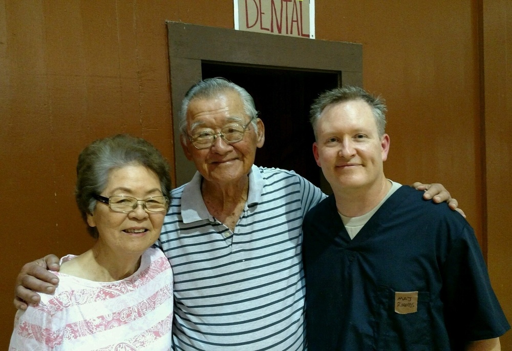 Air Guard dentist meets relative during training mission