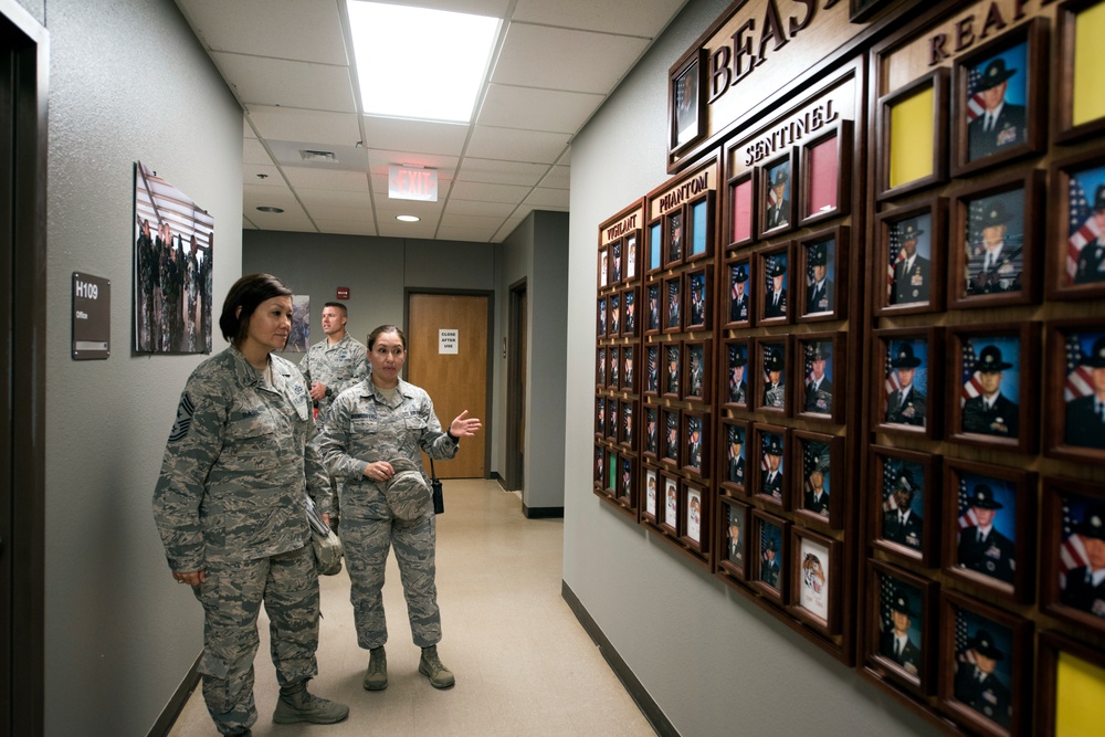 U.S. Chief Master Sgt. JoAnne S. Bass, 2nd Air Force Command Chief distinguished visit