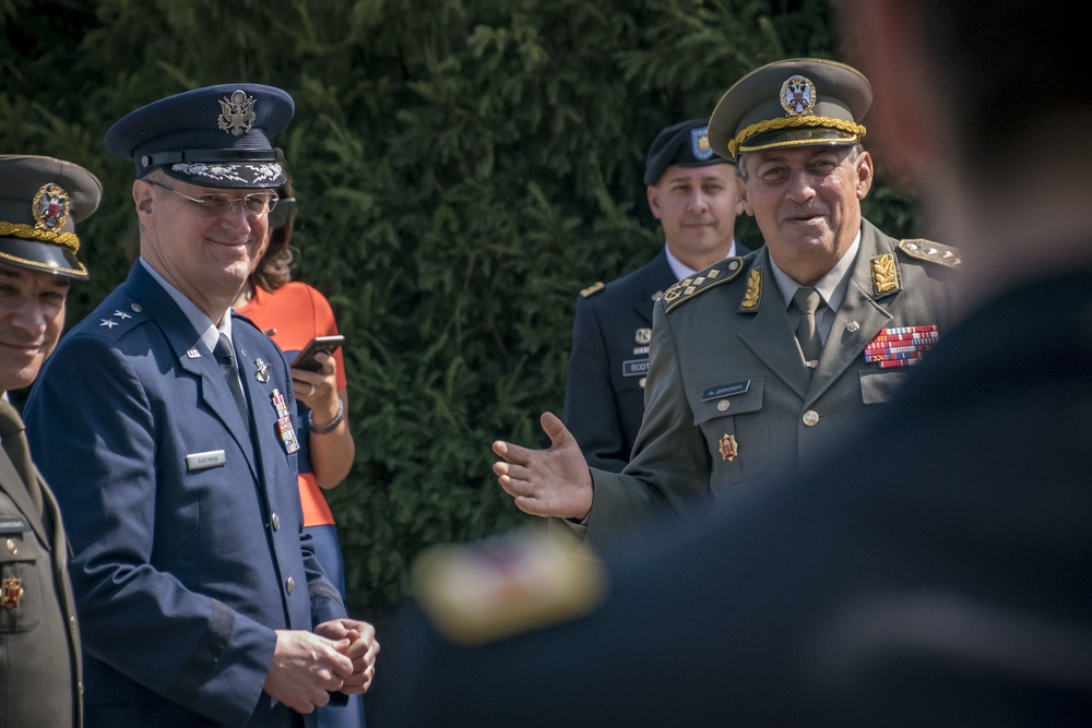Ohio National Guard members attend wreath-laying ceremony in Serbia during 2018 State Partnership CAPSTONE