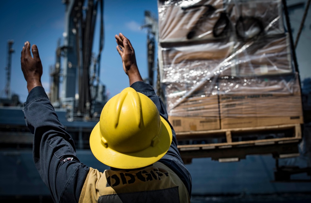 USS Carney Conducts Replenishment at Sea with USNS Big Horn