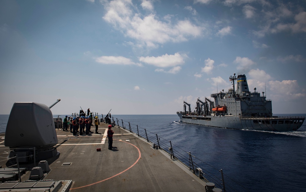 USS Carney Conducts Replenishment at Sea with USNS Big Horn