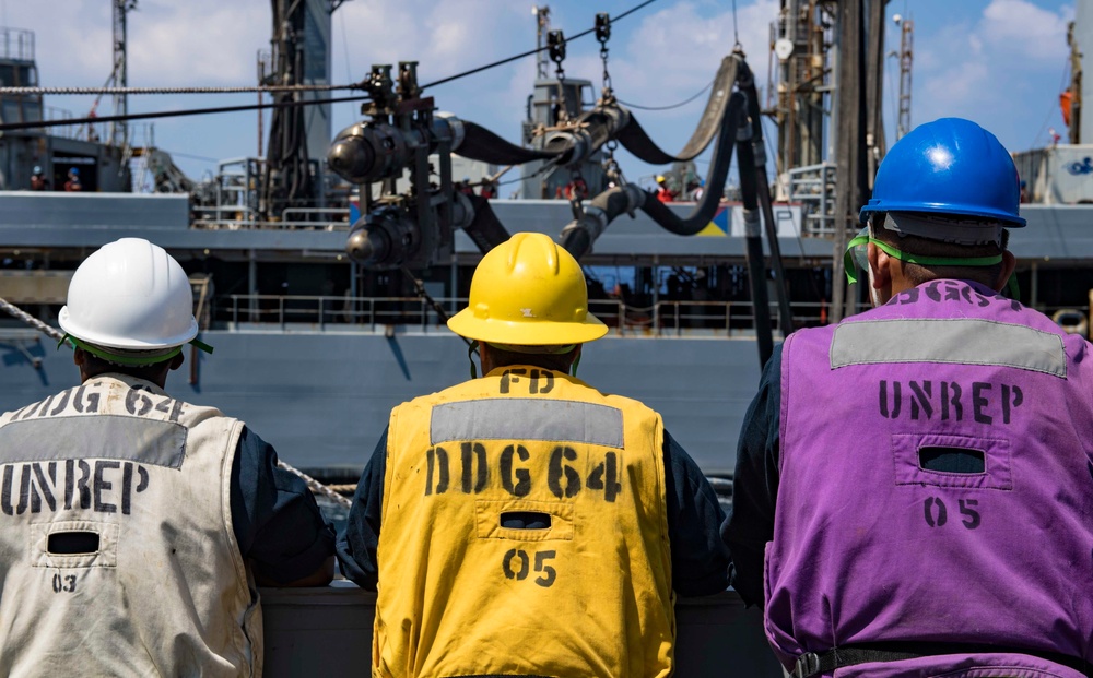 USS Carney Conducts Replenishment at Sea with USNS Big Horn