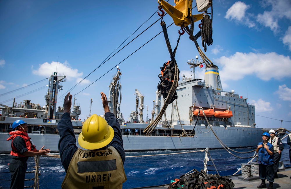 USS Carney Conducts Replenishment at Sea with USNS Big Horn