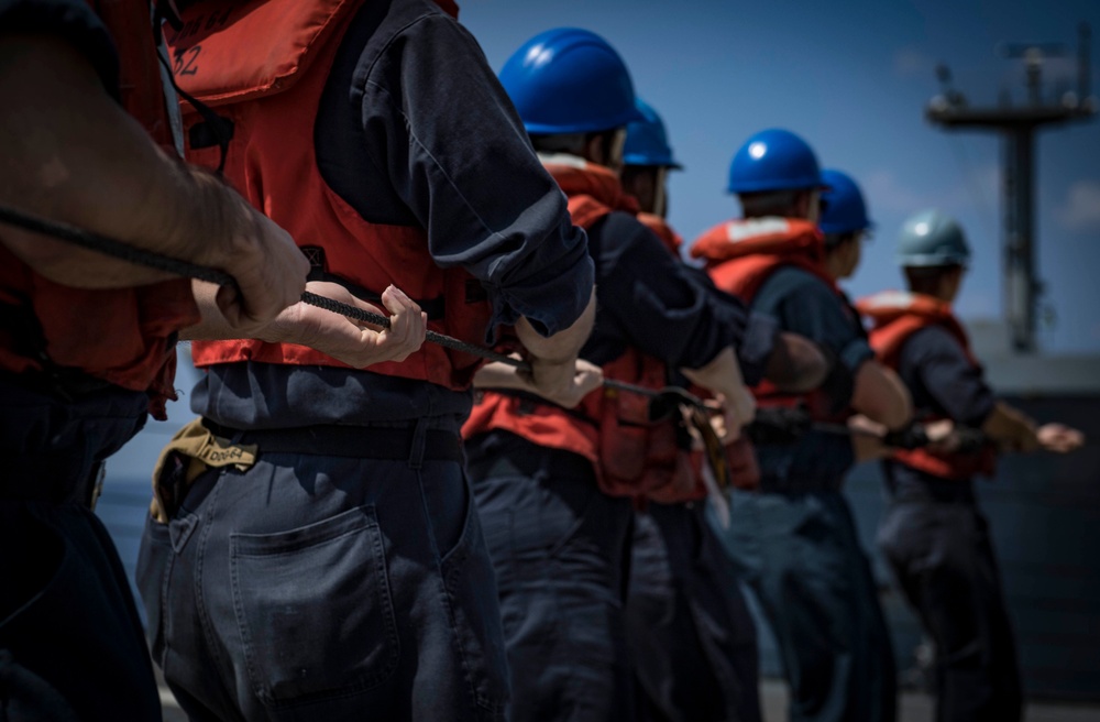 USS Carney Conducts Replenishment at Sea with USNS Big Horn