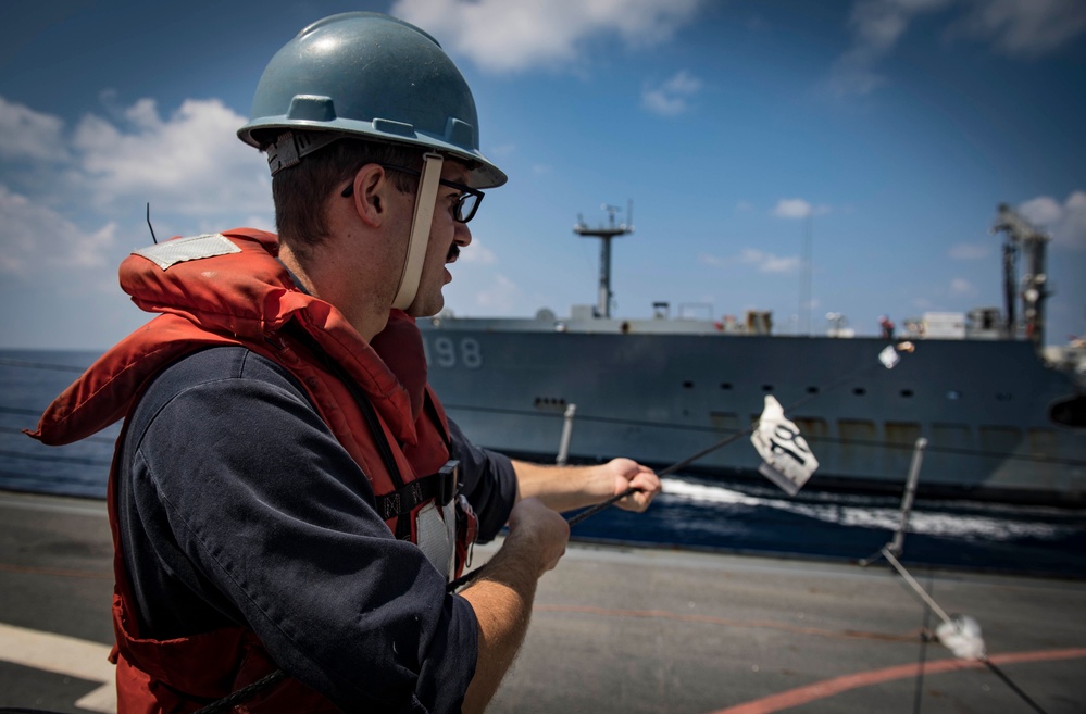 USS Carney Conducts Replenishment at Sea with USNS Big Horn