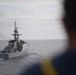 The Coast Guard Cutter Tahoma sails beside a Latin American Naval ship during UNITAS 2018