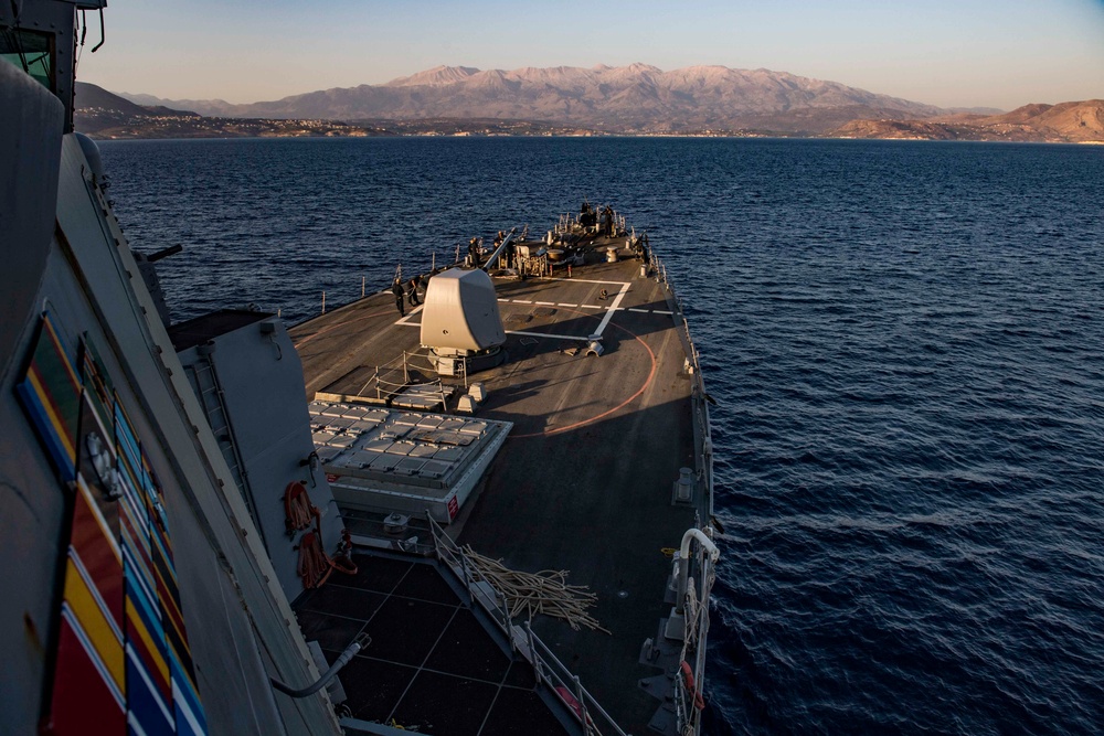 USS Carney arrives in Souda Bay, Greece