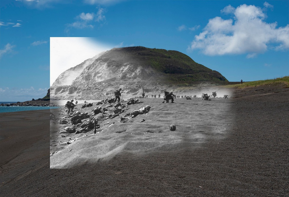 Battle of Iwo Jima photo illustration