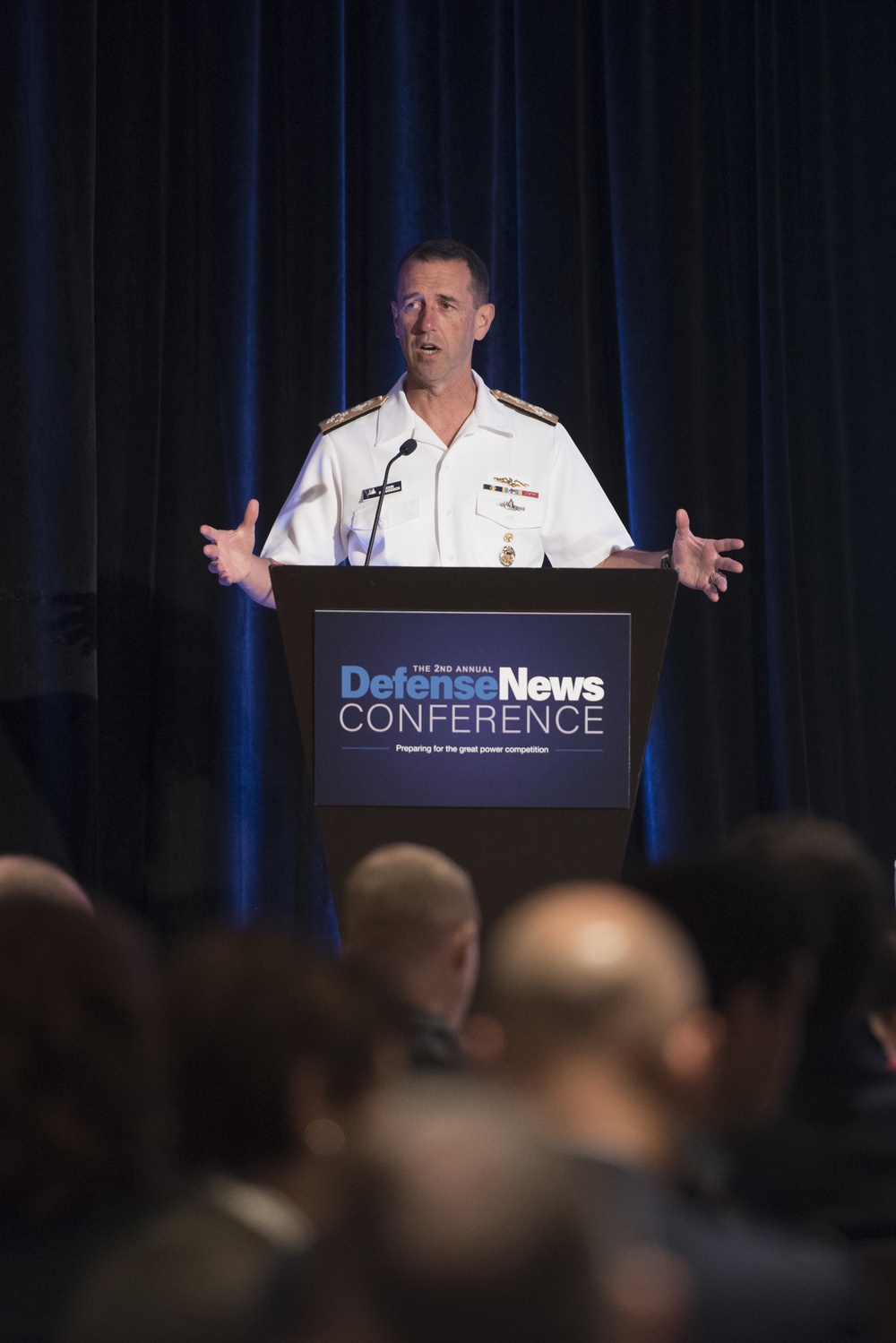 CNO delivers remarks at the 2nd annual Defense News Conference.