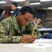Blue Ridge Sailors participate in the Navy-wide E-6 advancement examination