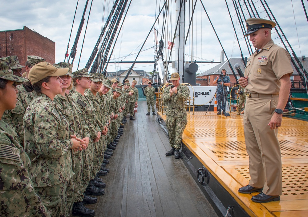 MCPON Mentors CPO Selectees at USS Constitution Hertiage Week