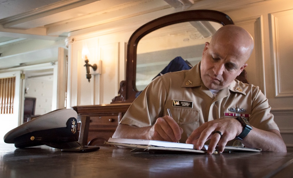 MCPON Mentors CPO Selectees at USS Constitution Hertiage Week