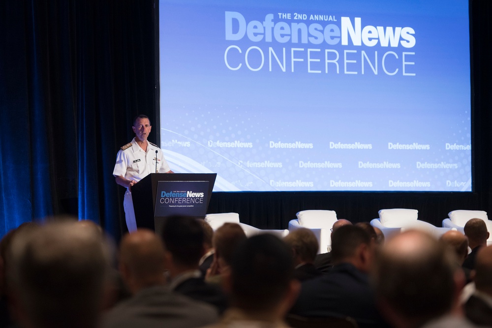 CNO delivers remarks at the 2nd annual Defense News Conference.