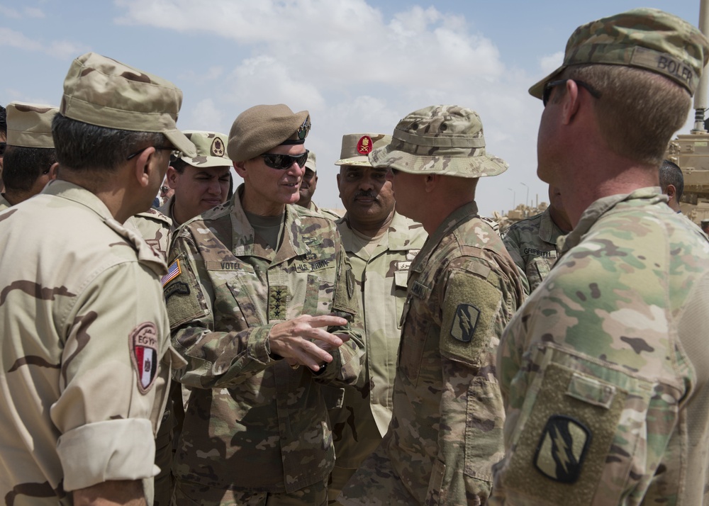 CENTCOM Commander Visits Exercise Bright Star 2018