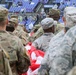 Maryland National Guard Soldiers and Airmen display flag at Baltimore Ravens Game