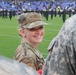 Maryland National Guard Soldiers and Airmen display flag at Baltimore Ravens Game