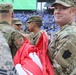 Maryland National Guard Soldiers and Airmen display flag at Baltimore Ravens Game