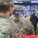 Maryland National Guard Soldiers and Airmen display flag at Baltimore Ravens Game