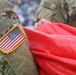 Maryland National Guard Soldiers and Airmen display flag at Baltimore Ravens Game