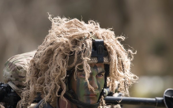 New Zealand soldiers hike through Waiouru Military Camp