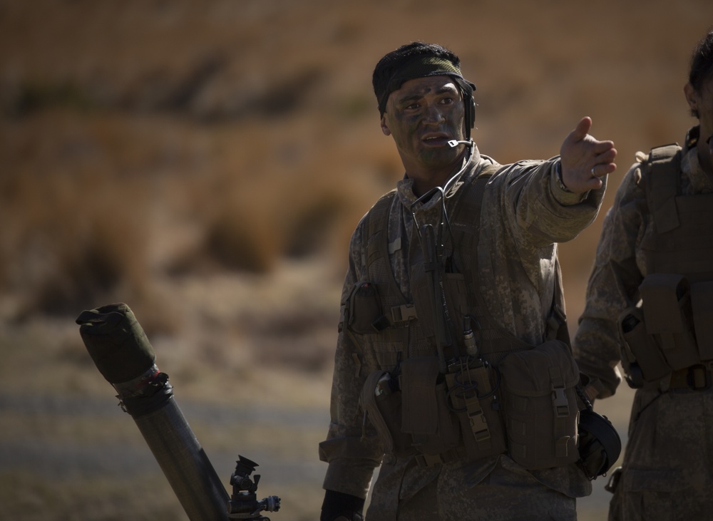 New Zealand soldiers hike through Waiouru Military Camp