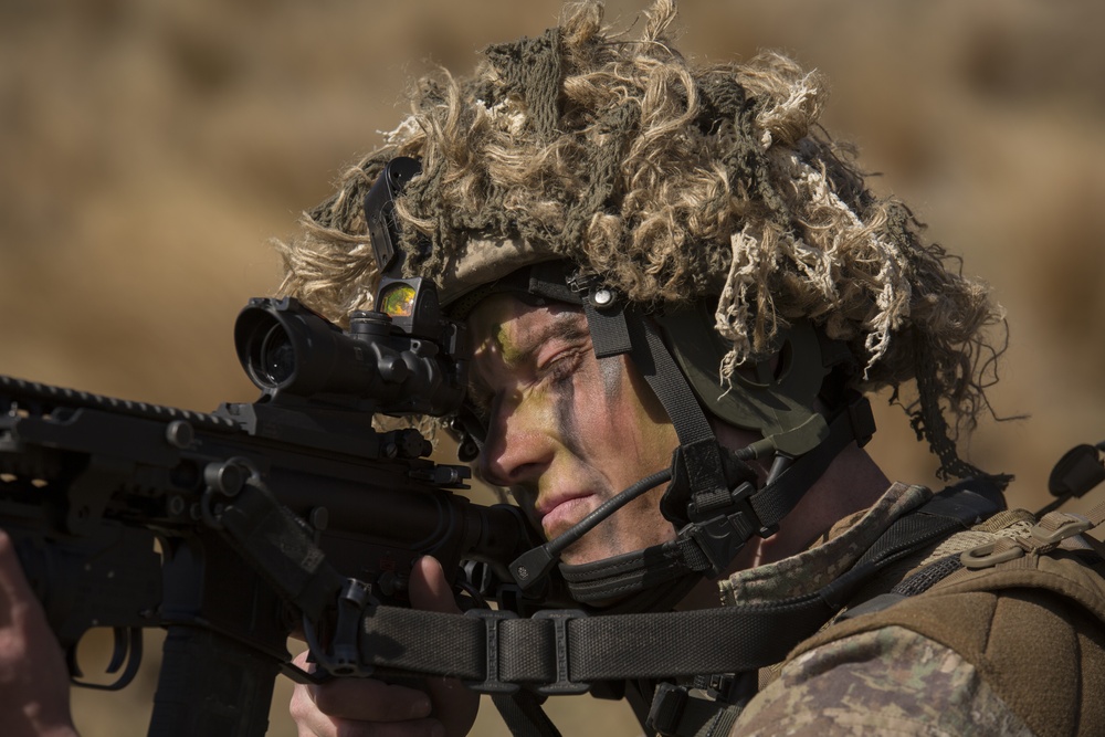 New Zealand soldiers hike through Waiouru Military Camp