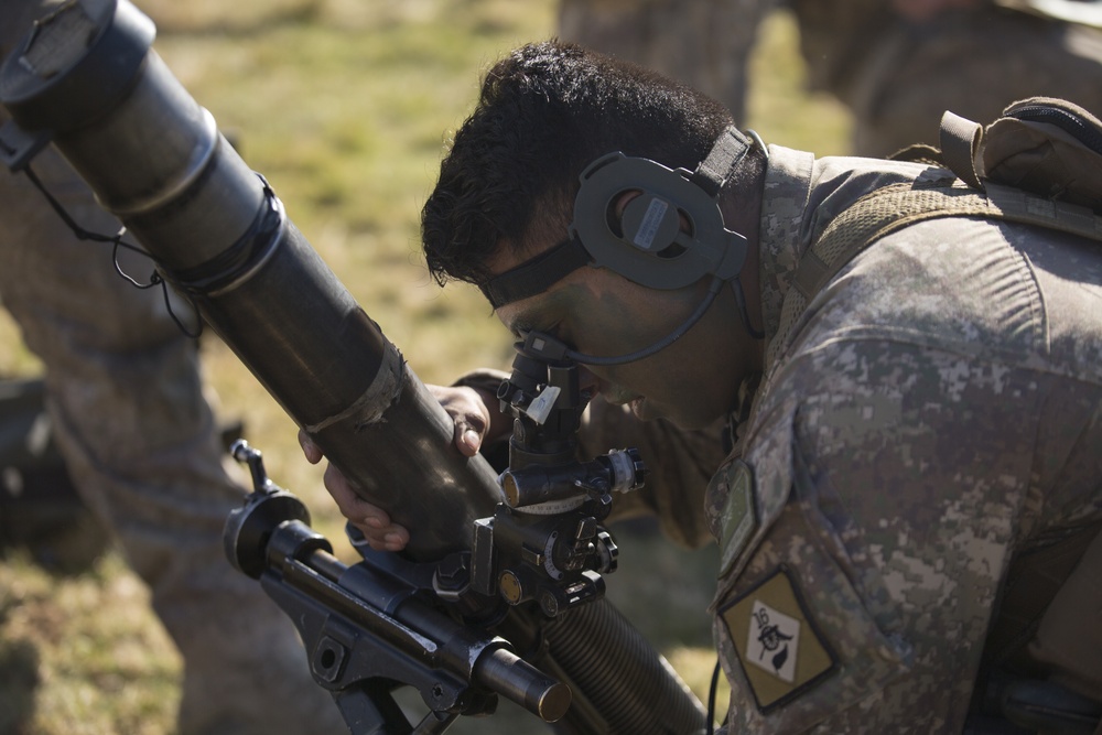 New Zealand soldiers hike through Waiouru Military Camp