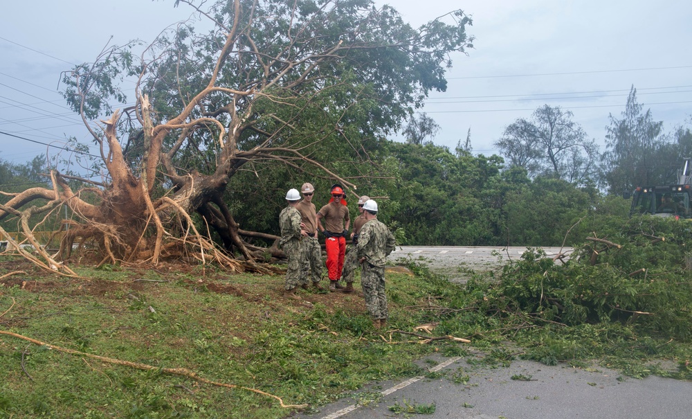 Seabees Clean Up Naval Base Guam