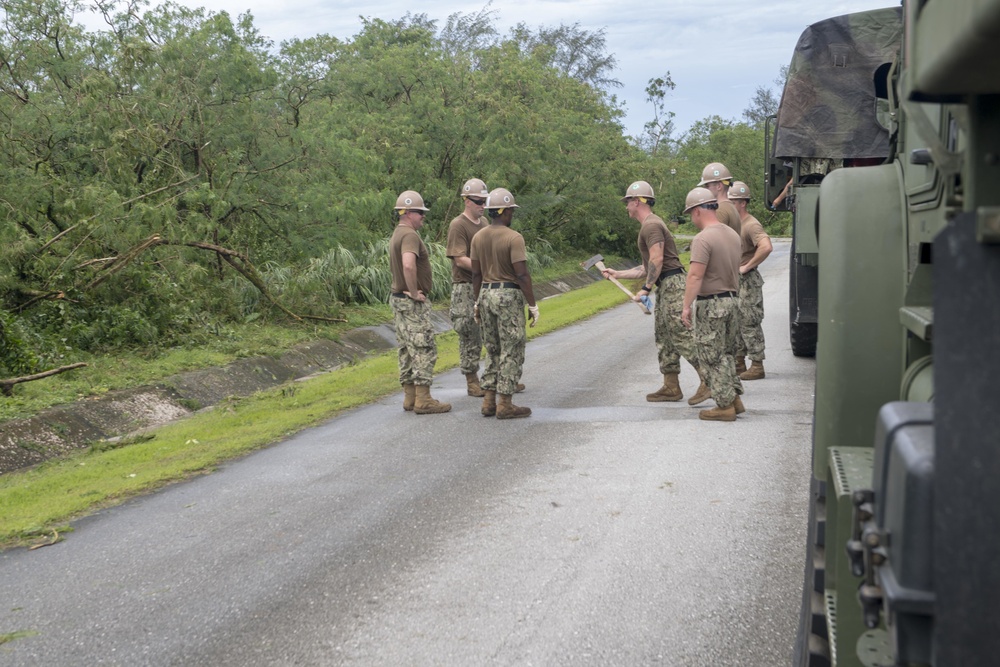 Seabees Clean Up Naval Base Guam