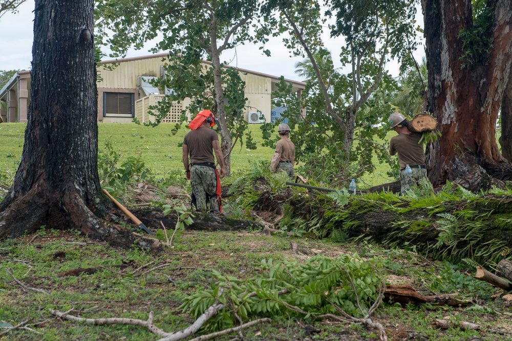 Seabees Clean Up Naval Base Guam