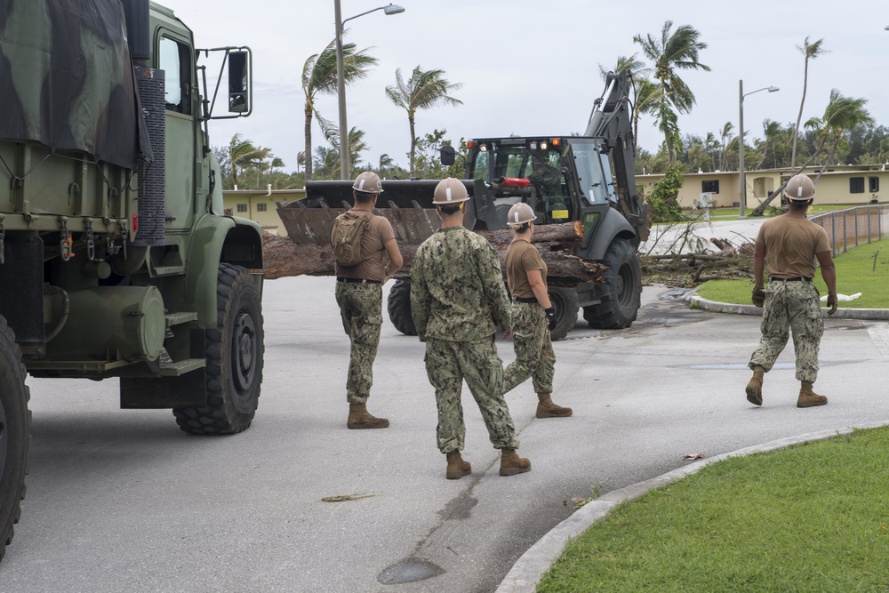 Seabees Clean Up Naval Base Guam