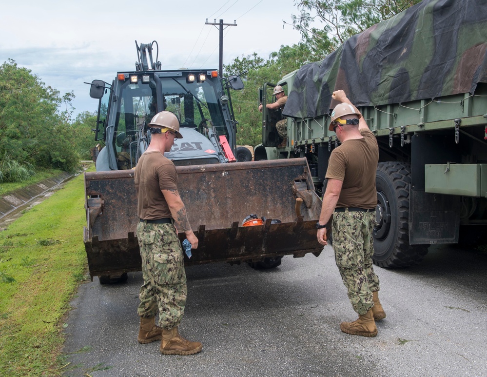 Seabees Clean Up Naval Base Guam