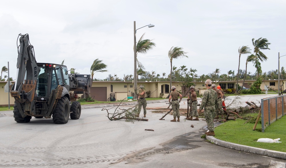 Seabees Clean Up Naval Base Guam