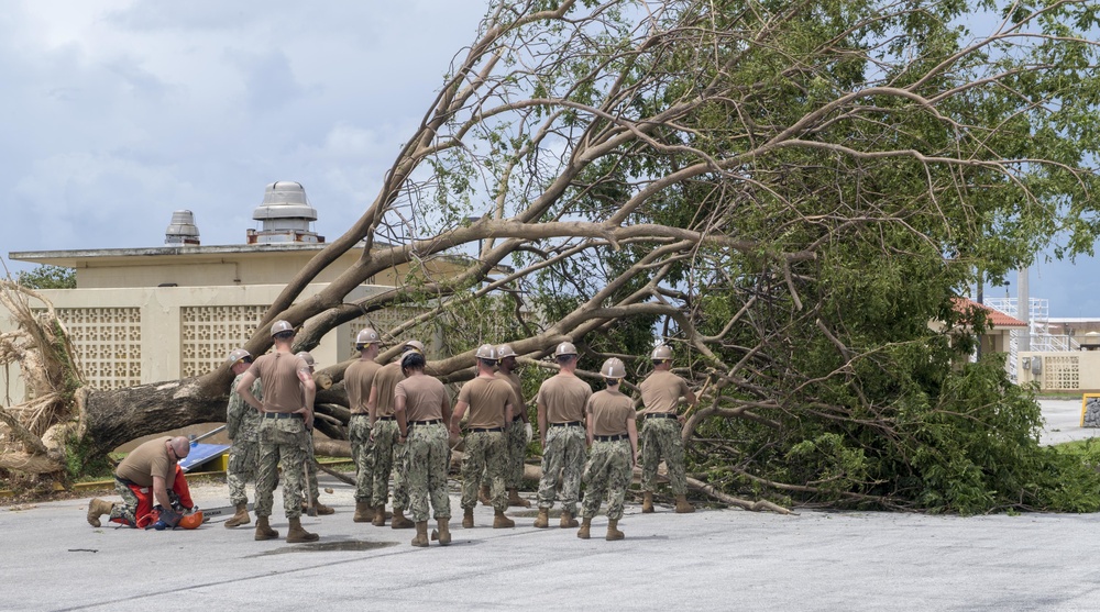 Seabees Clean Up Naval Base Guam