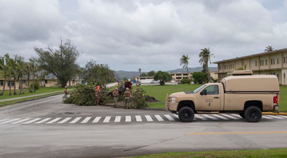 Seabees Clean Up Naval Base Guam